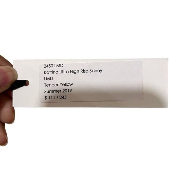 L’Agence Jeans Womens 25 Pastel Yellow Skinny Ankle Katrina Ultra High Rise - Picture 5 of 10